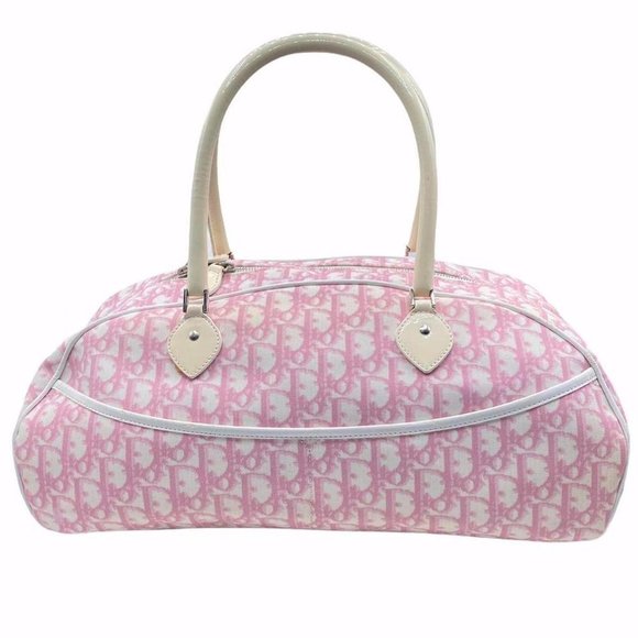 Vintage Christian Dior by John Galliano pink trotter monogram bowler bag - Picture 2 of 8